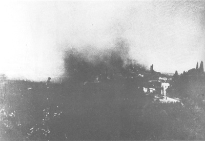 Castiglion Fiorentino durante l'incursione aerea alleata