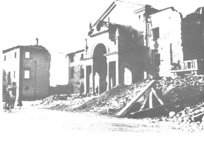 Montevarchi Chiesa di S.Martino di Levane gravemente danneggiata